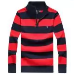 polo-ralph lauren pulls hommes 2019U chute hiver haut col 3202 red stripes